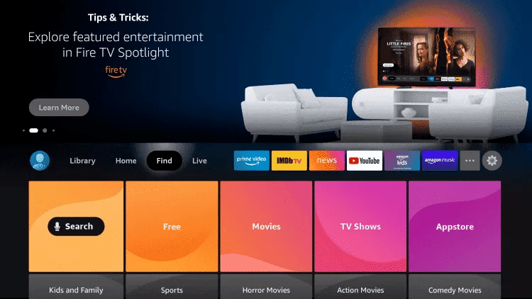 explore featured entertainment in fire tv spotlight 