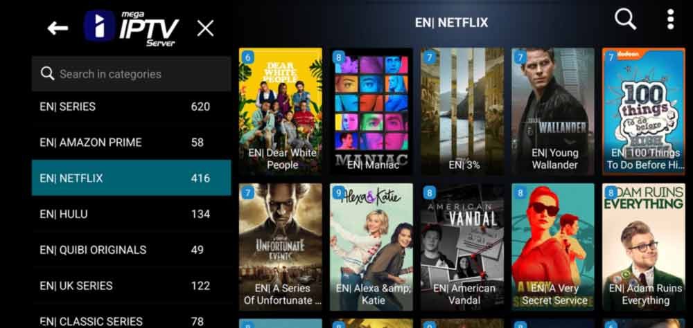 Tvzland iptv screen
